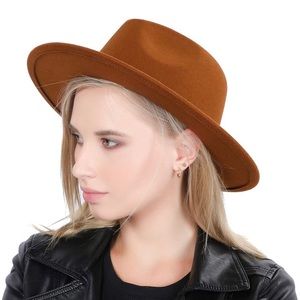 Camel color felt fedora